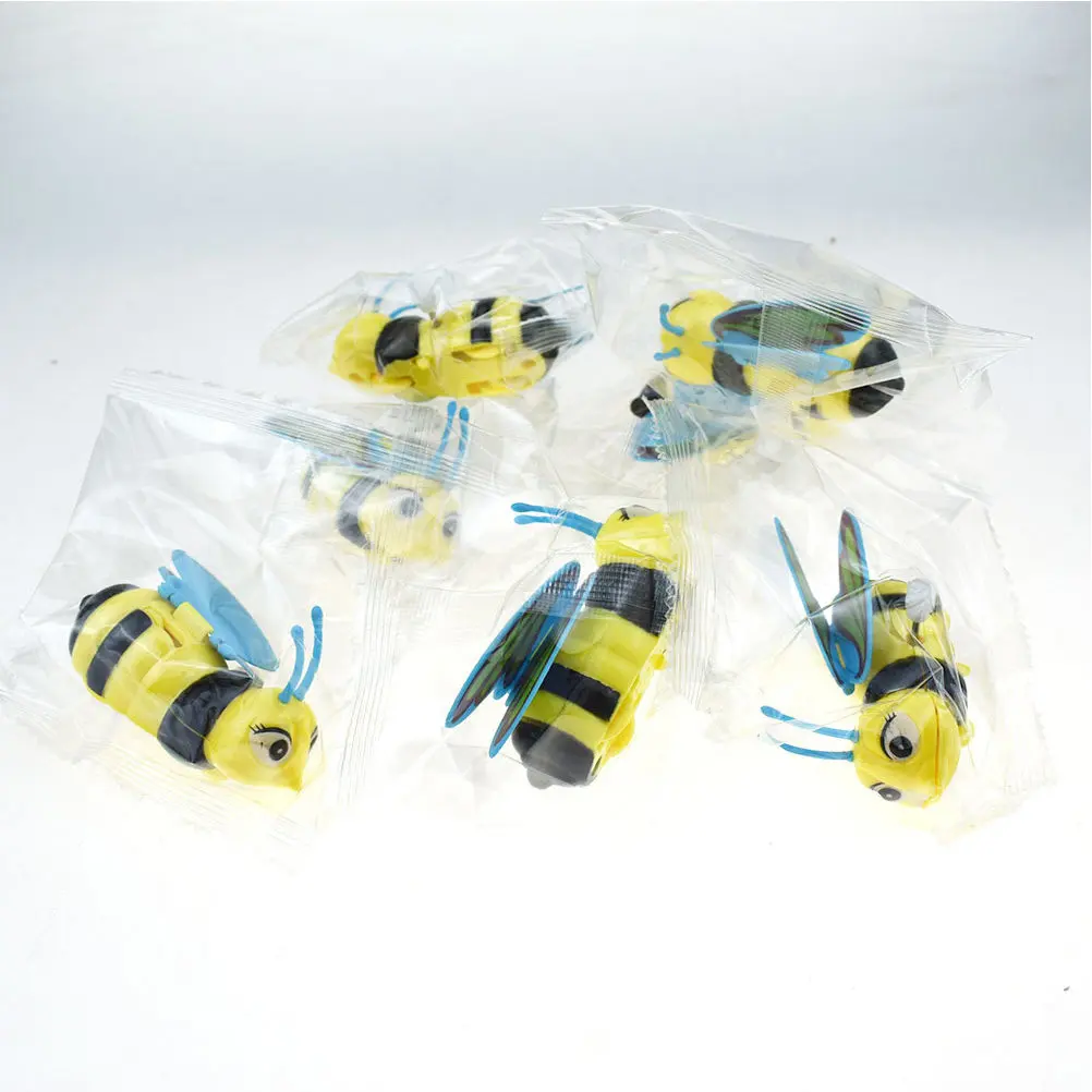 

4Pcs Wind Up Bee Shaped Funny Walking Playthings Children Easter Gifts Kids Supplies 1 Cent Stuff Bee Toy Funny Wind Up Toy