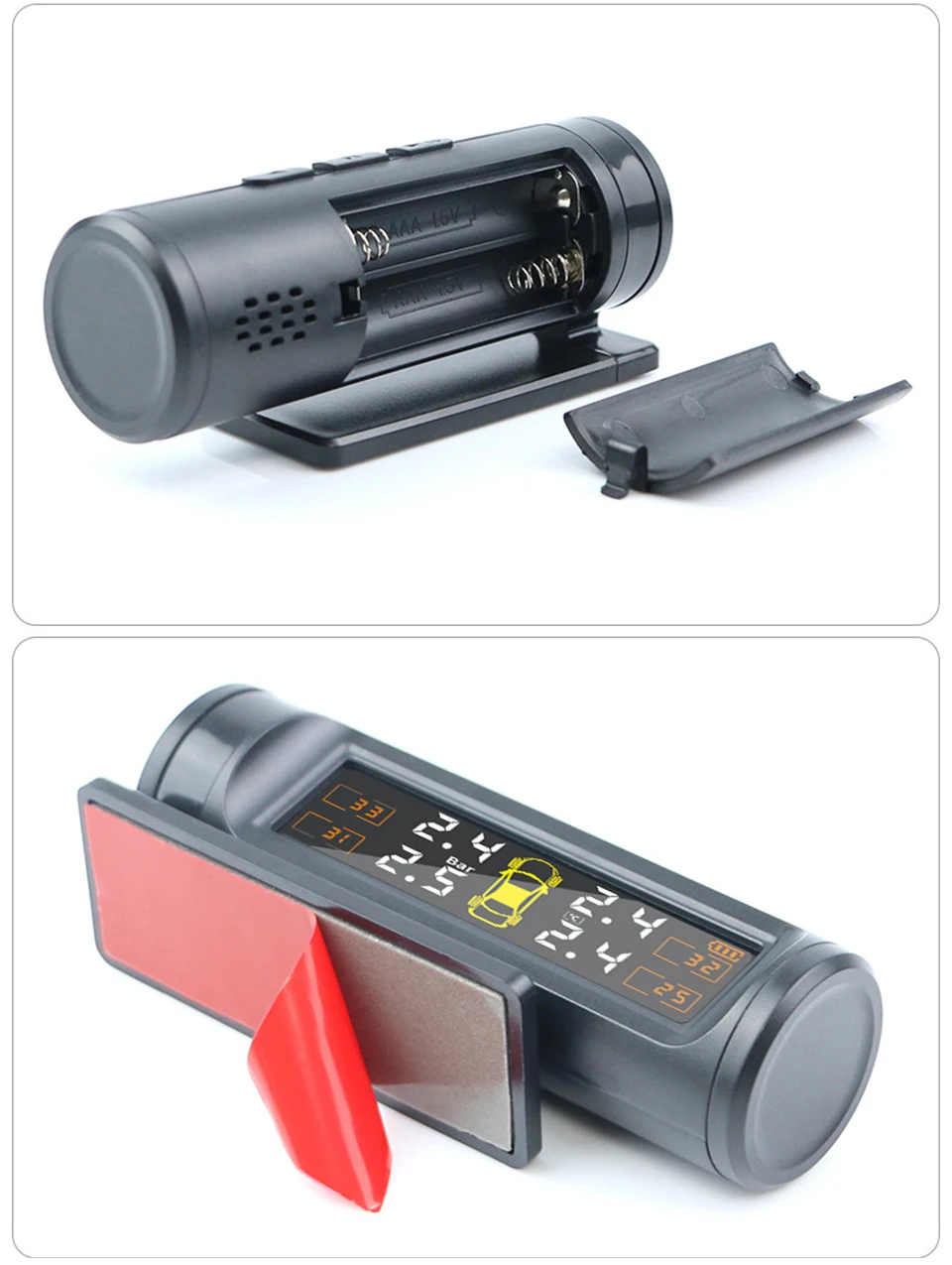 E-ACE 4-Sensor, TPMS, abnehmbarer Akku, kabellos, intelligente Erkennung, Reifendruckkontrollsystem, Sicherheitsalarm, LCD-Display – Detail 16