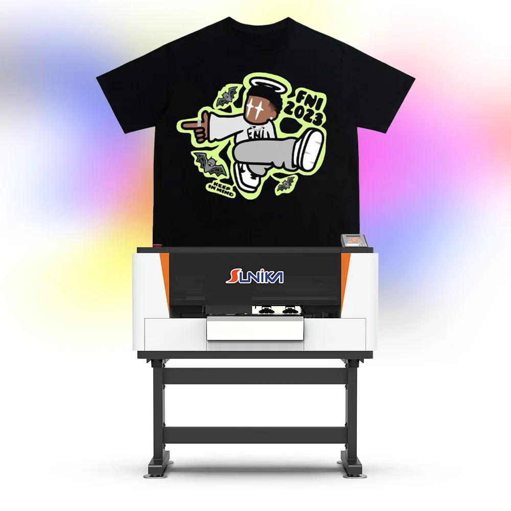 Sunika Automatic T-Shirt A3 DTF Printer Dual Head Xp600 With Powder Shaker 30cm Multifunctional Ink For T-Shirts Pigment Ink