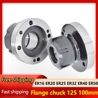 Cartridge ER16 ER20 ER50 ER25 ER32 ER40 125mm 80mm 100mm Mini Flange Four Axis Collet Fixture Chuck For CNC Milling Lathe Tools