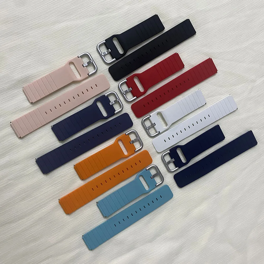 19 مللي متر ساعات سيليكون العصابات ل Umidigi Uwatch 3/ Uwatch GT/ Veryfitpro ID205L Smartwatch الرياضة الأشرطة استبدال معصمه ID205