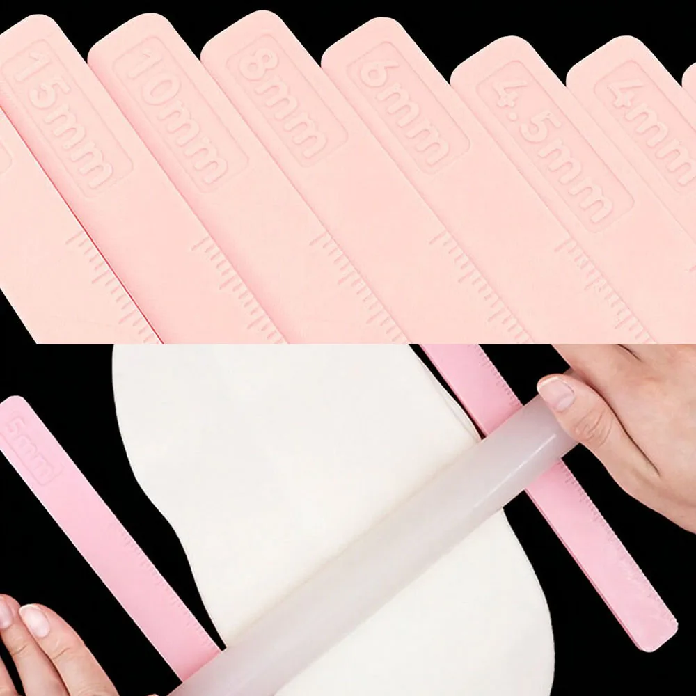 1mm-10mm Rolling Pin Scale Balance Ruler, Pottery Ceramic Clay Mud Thickness Measuring Tool with Centimeter Markings 22cm long