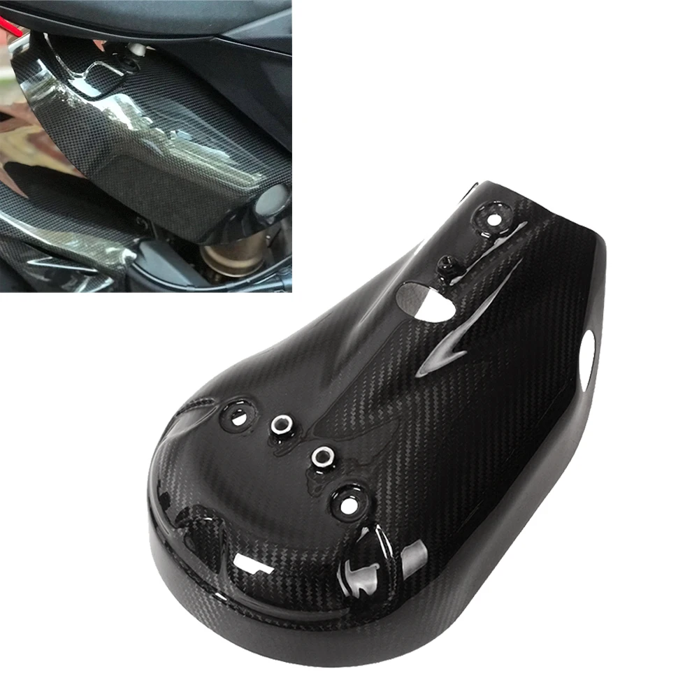 

Защитная крышка выхлопной трубы из углеродного волокна мотоцикла, саржевый обтекатель для DUCATI 959 1299 Streetfighter V2