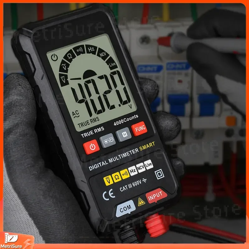 Ultra-Thin Digital Capacitance Meter Multimeter with Auto-Ranging Continuity Test Diode Tester Resistance Voltage
