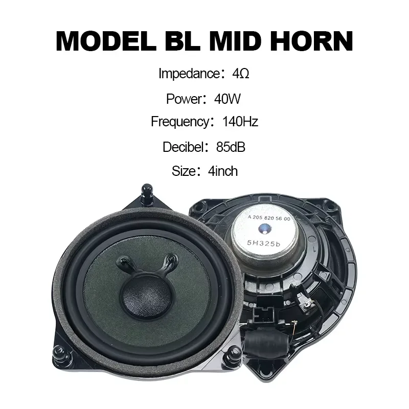 4 Inch Midrange Speaker for Mercedes-Benz C E S GLC Class W205 W213 W222, Plug and Play Door Audio Loudspeaker Upgrade