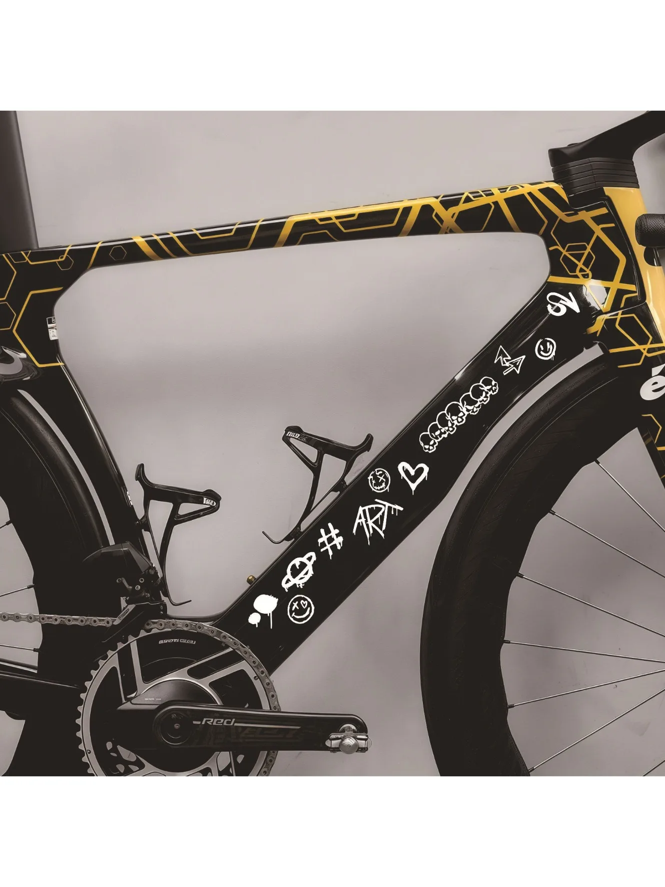 AliExpress NONE Graffiti Bicycle Sticker for Bicycle Frame Top Tube Cartoon DIY Reflective Waterproof Cycling Sticker Road Bikes Frame Stickers