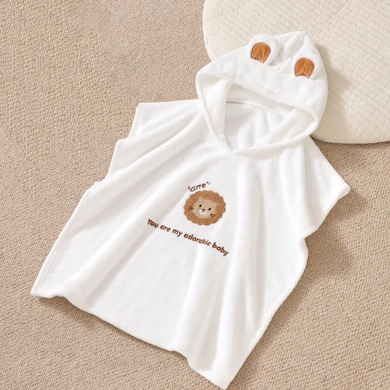 Baby Hooded Bathrobe Kids Bath Towel Super Soft Bathrobe Newborn Absorbent Quick Drying Bathroom Towel Summer Beach Towel view 4