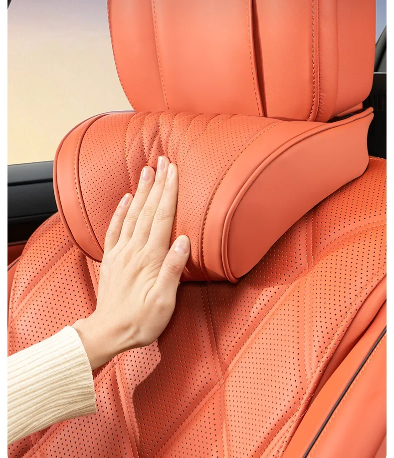 Luxuriöse Auto-Kopfstützenkissen für Mercedes X254 GLC GLE X167 GLS W223 C E S-Klasse C206 CLE W214 H247 Auto-Lendenkissen Auto-Dekoration – Detail 7