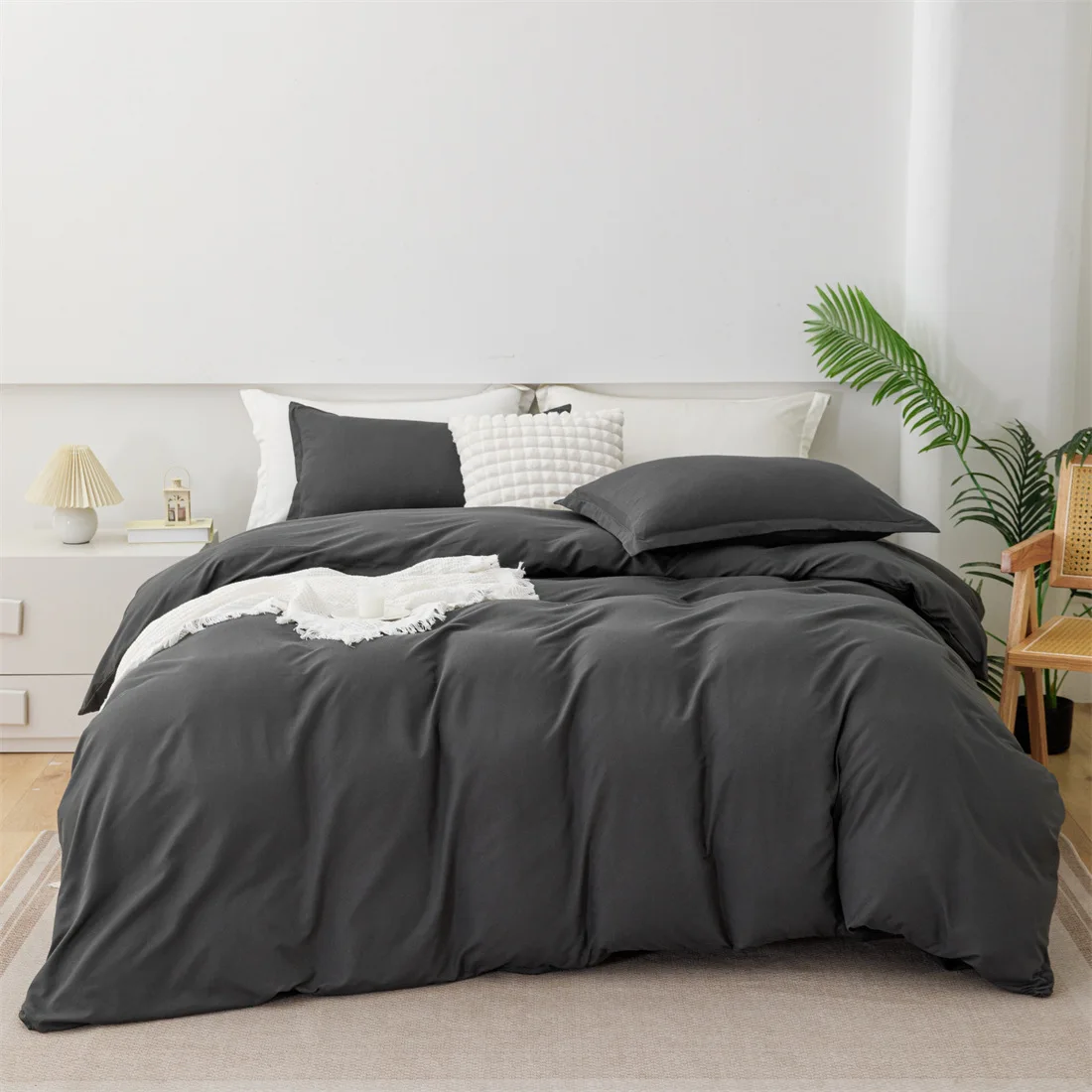 Duvet Cover Bedding Set Bed Linens Flat Sheet Quilt Cover Nordic Bed Cover 150 Single Double Bed Sheet Full Set 220x240 4 Pieces