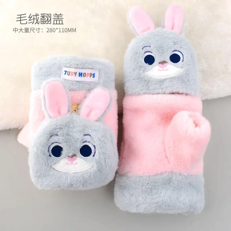 

Child Gloves Stitch Anime Kawaii Cartoon Warm Plush Winter Mittens Kids Cold Weather Cozy Soft Cute Fluffy Handwear Fashion Gift