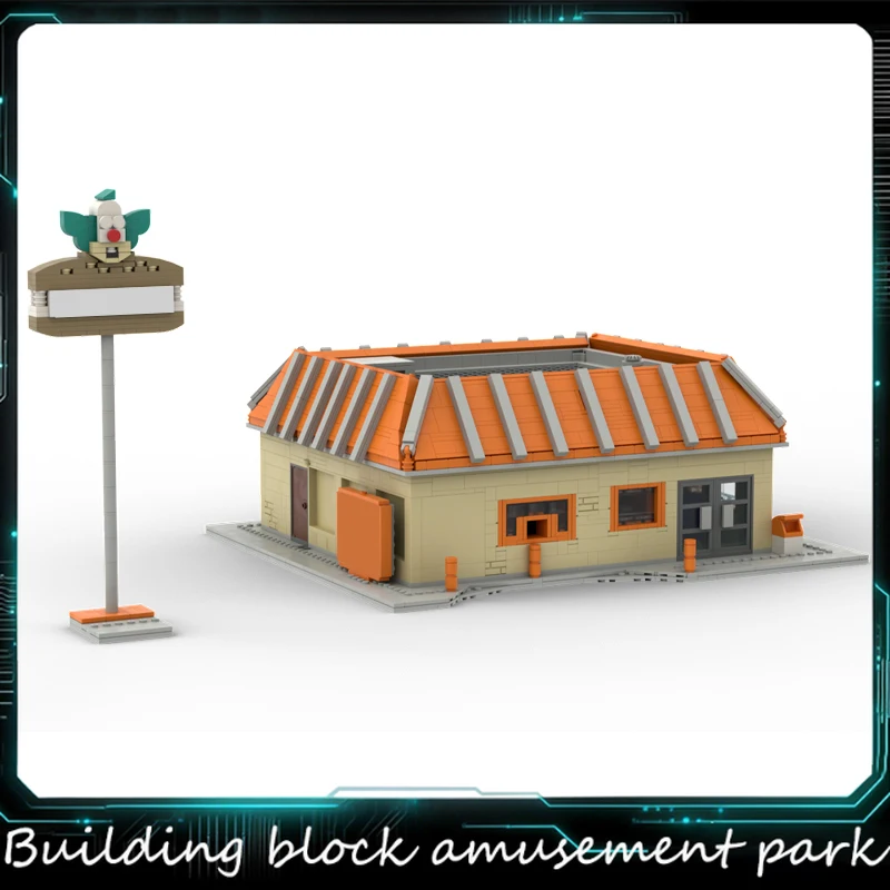 3071 PCS City Street Scene Customize Burger Shop Construction MOC Building Block Model Children Assembly Christmas Gifts DIY Set