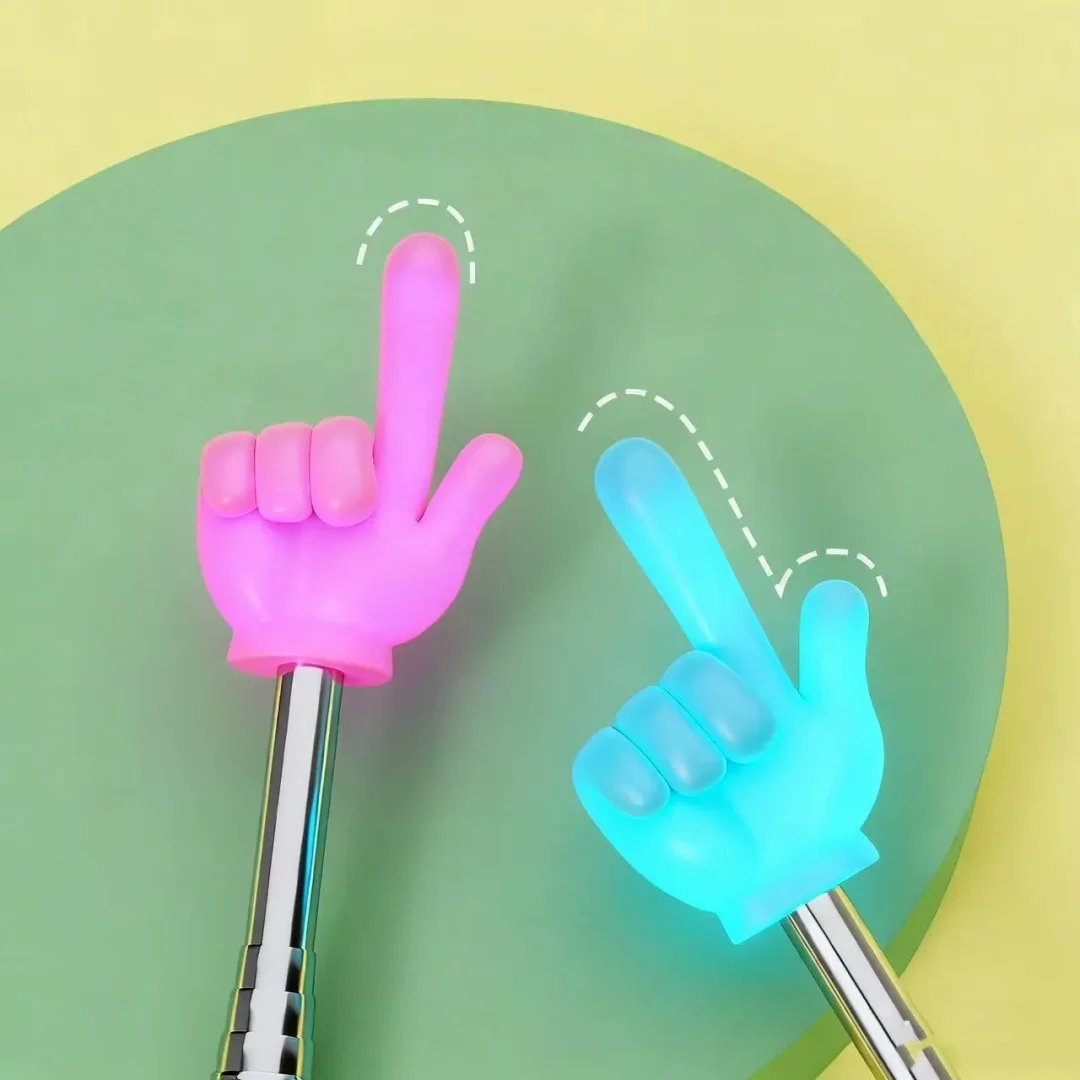 قطعة واحدة من عصا قراءة الإصبع المضيئة القابلة للسحب، الألوان عشوائية، عصا إصبع مضيئة للقراءة في الليل، دليل المعلم للاستخدام المنزلي، عصا قراءة الأصابع، اللوازم المكتبية المدرسية #3