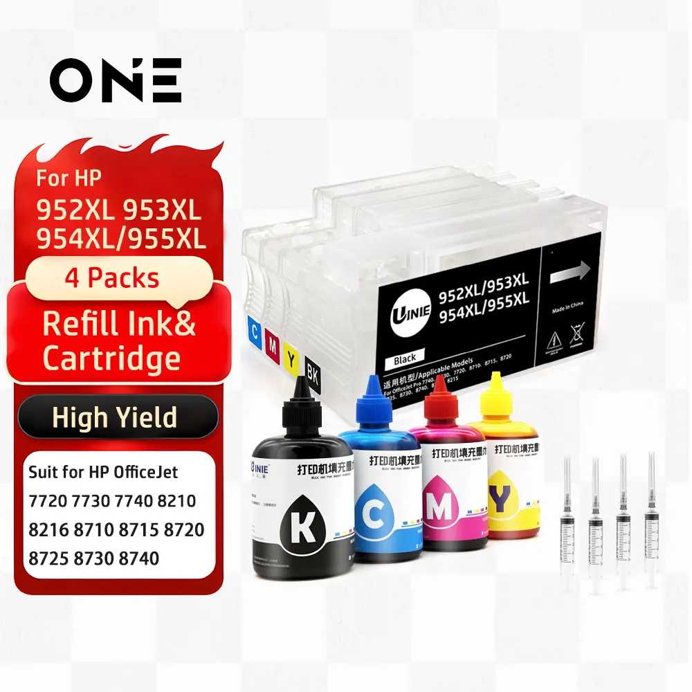 

952 953 954 955 XL Сменный картридж с чипом ARC для HP 7720 7730 7740 8210 8216 8710 8718 8720 8730 8740 Чернила для принтера