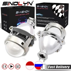 Sinolyn 3 Inch Bi Xenon Projector Lenses For H7 H4 Headlights Headlamps Super H1 HID Car Lights Car Accessories Retrofit Tuning