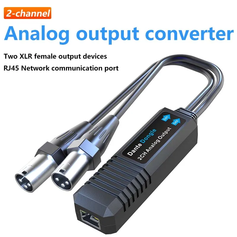 

Dante Input Dongle Converter 2-Channel Analog Output Independent Card Faucet For Audio Conversion
