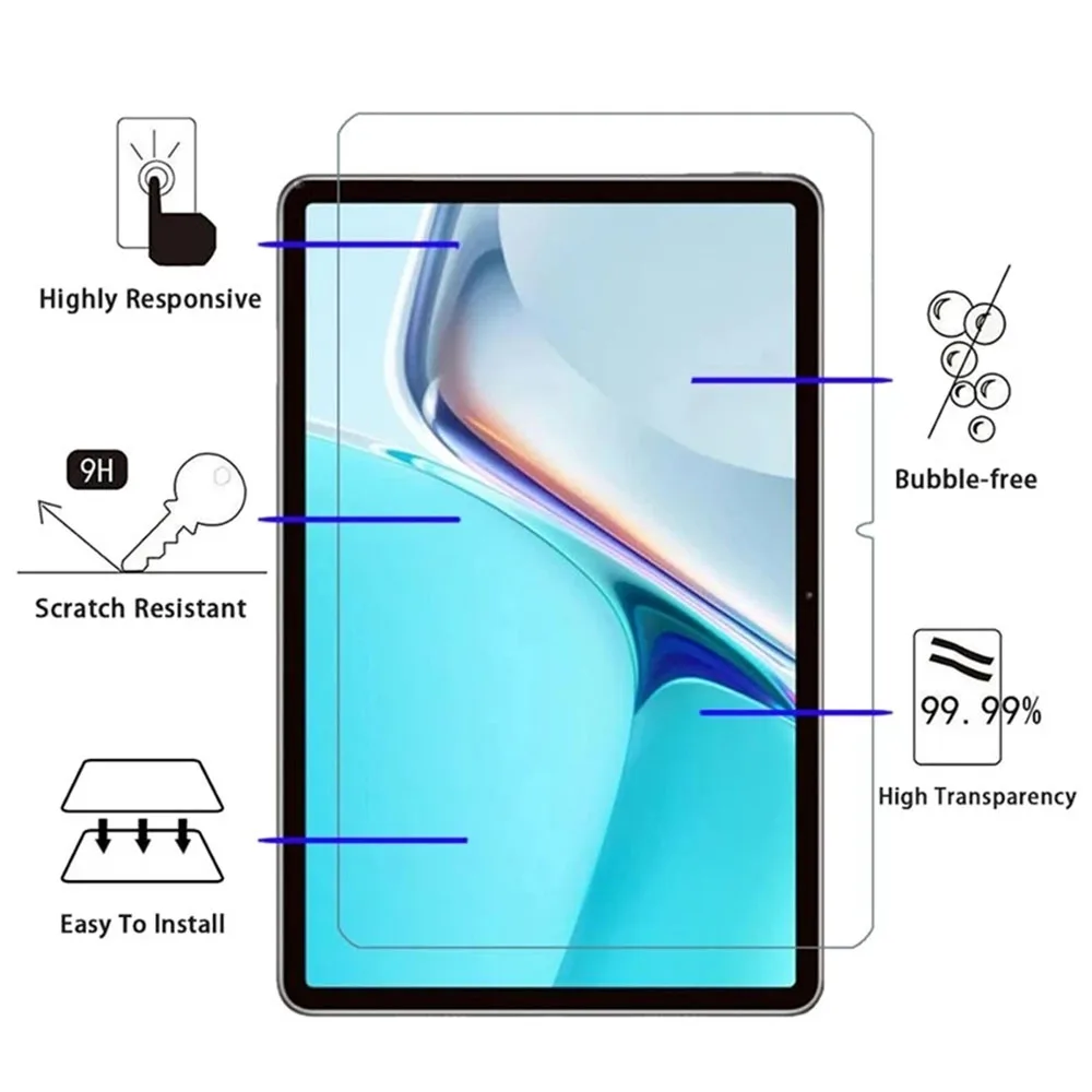 Protector de pantalla de vidrio templado para Huawei MatePad 11, película protectora de pantalla de 2021 DBY-W09, DBY-L09, 3 paquetes