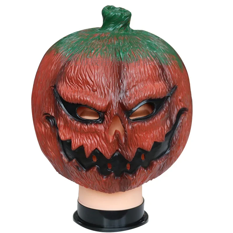 

Halloween pumpkin head mask cosplay horror funny masquerade dress up latex headgear live stream props