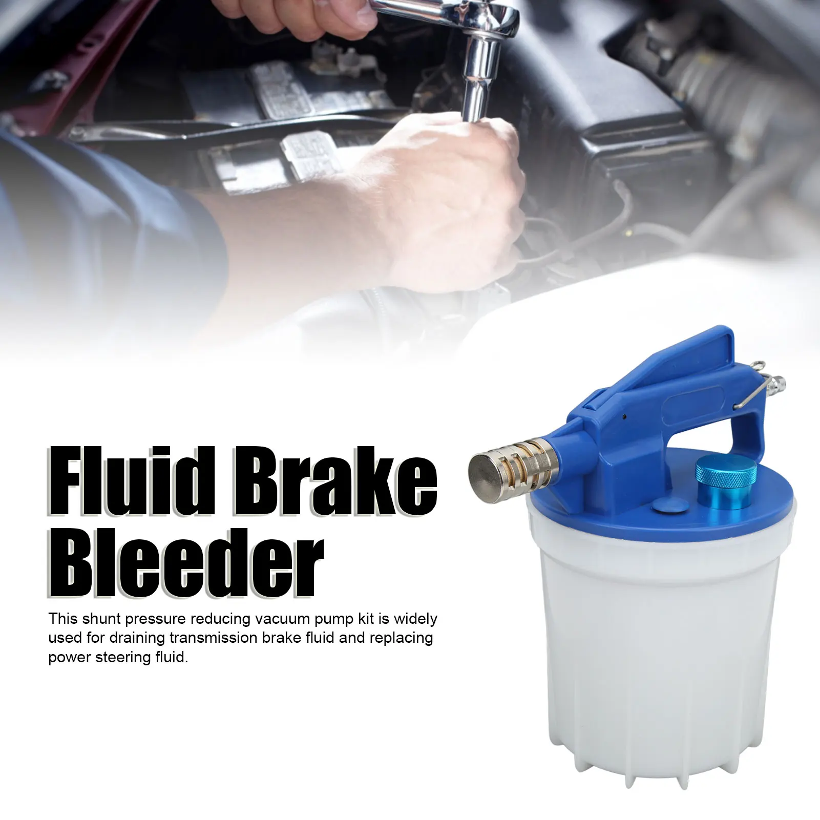 

Brake Fluid Changer Pneumatic Brake Fluid Bleeder Kit 2L Explosionproof Vacuum Brake Oil Extractor for Oil Draining