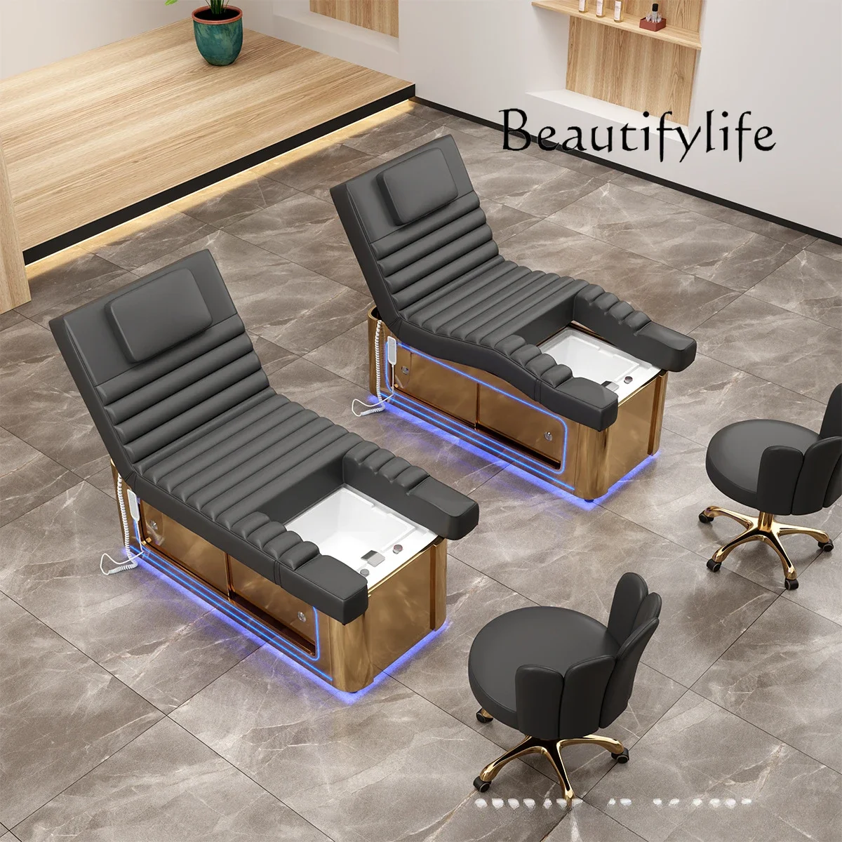 Electric beauty bed Beauty Spa shop Massage foot massage integrated bed Massage eyelash manicure chair