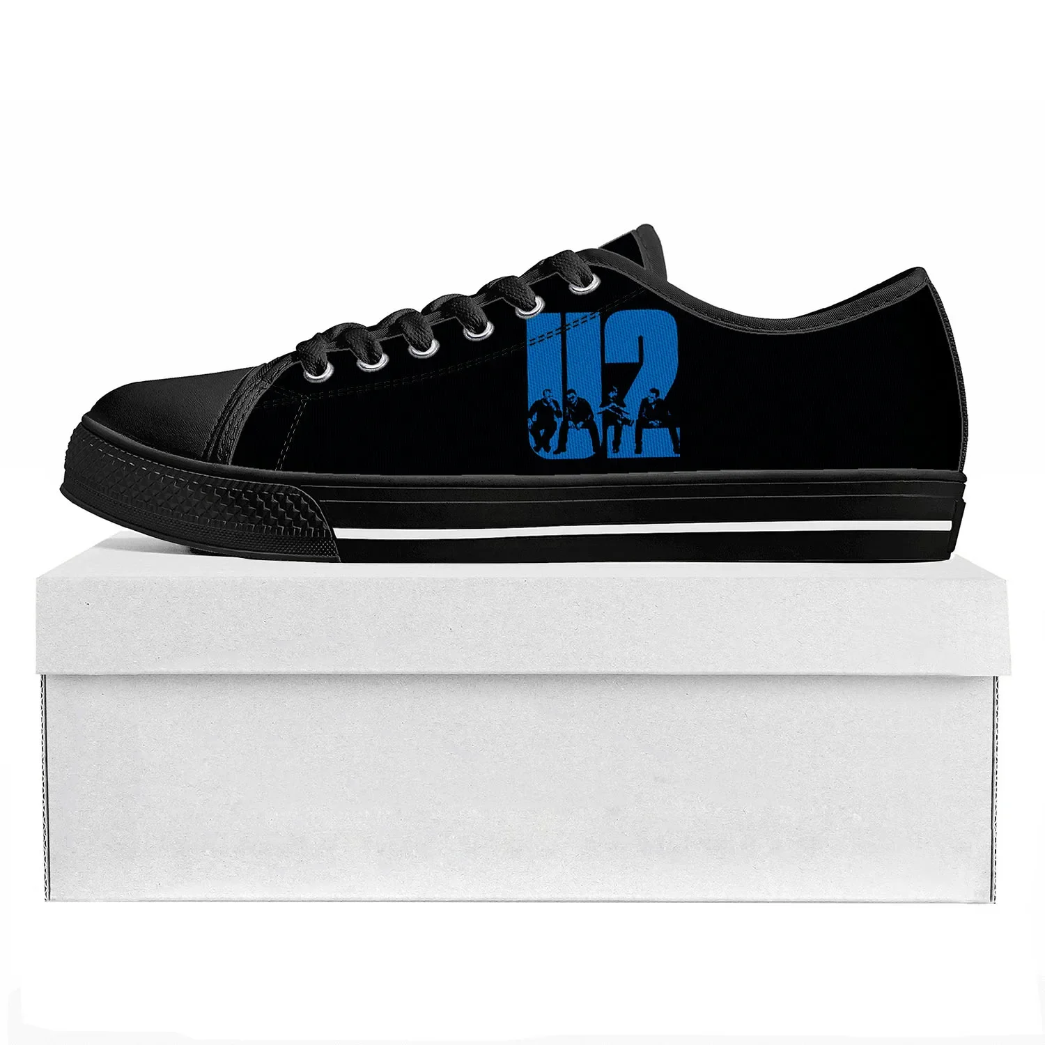 U2 Rock Band-Baskets basses punk pour hommes et femmes, chaussures de couple décontractées, chaussures en toile pour adolescents, chaussures personnalisées, mode de haute qualité