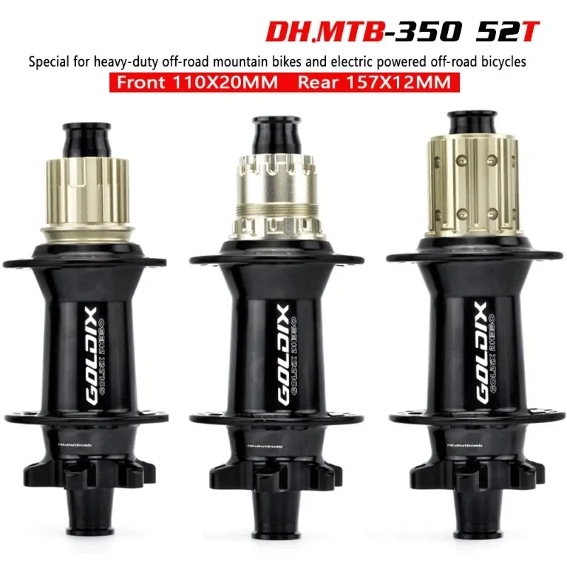 Downhill MTB Hub DH350 32 Hole 52T Ratchet Boost,6 Bolt Disc 7005 Alloy,HG XD MS Driver for E-Bike Enduro,400Nm Torque