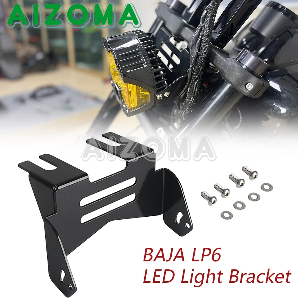 

Universal For Harley Low Rider S Dyna Softail 3.5" Bar Mount Baja Designs LP6 Pro LED Auxiliary Light Lighting Bracket Combo Kit