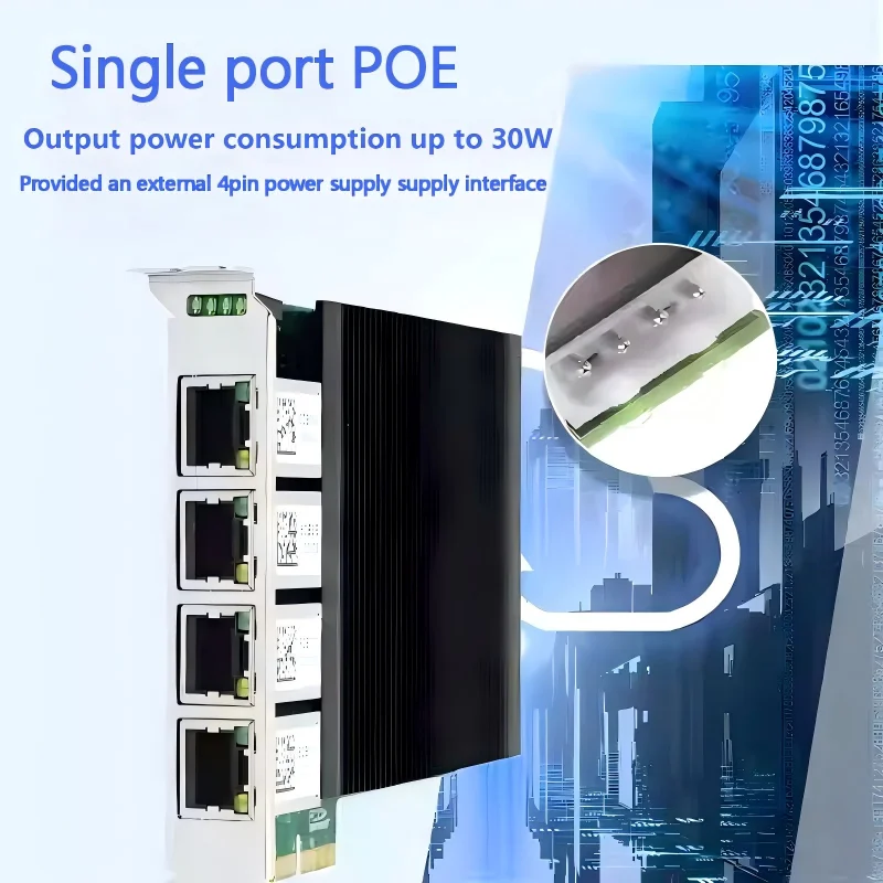 PCIe x4 Gigabit Four Port POE Network Card Based on I350 Main Control Image Acquisition Card