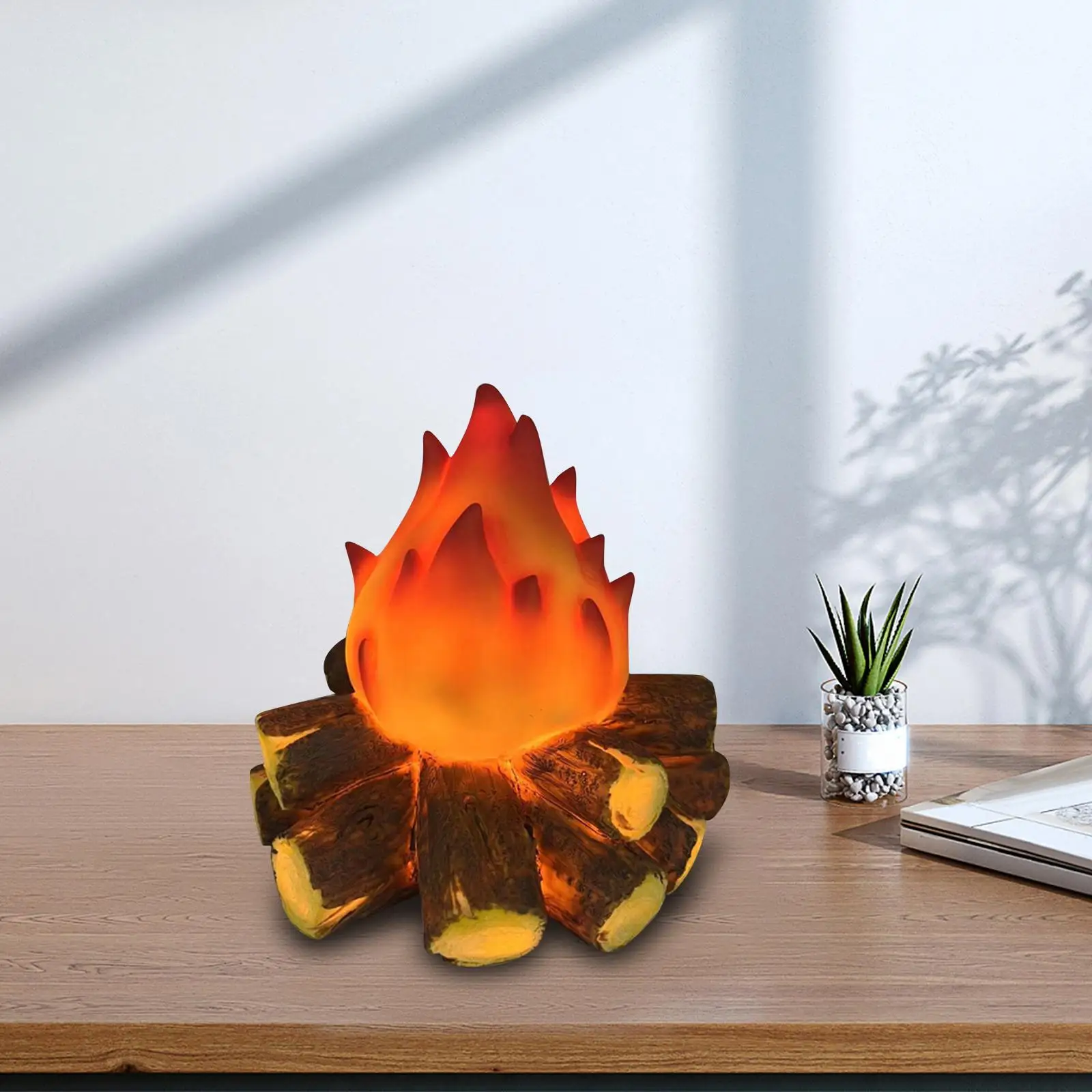 

Simulation Charcoal Lamp Decorative Lamp LED Flame Lamps Charcoal Flame for Desk Home Bedroom Courtyard Indoor Outdoor