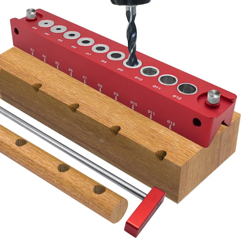 Woodworking Punching Locator 45 Degree Square Wood Positioning Rod Vertical Drilling Auxiliary Puzzle Board