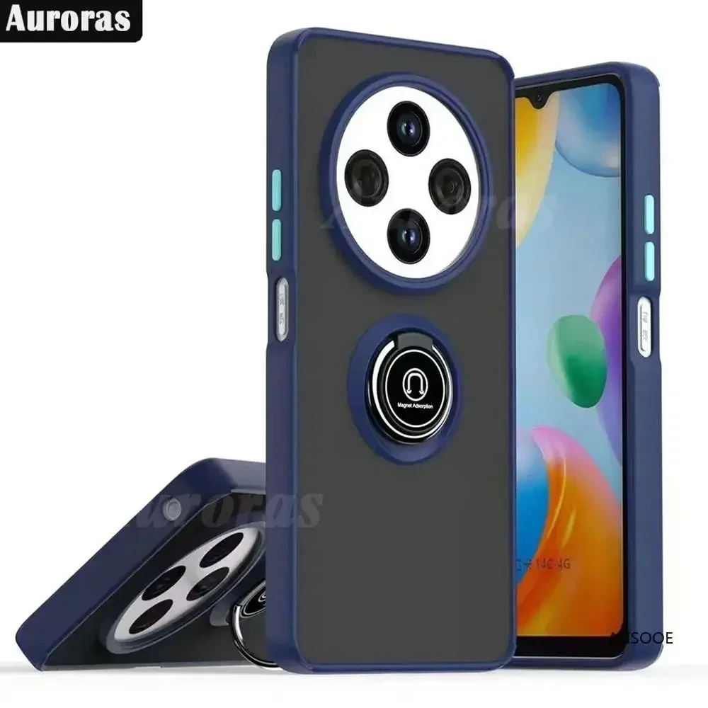 

For Redmi 14C 14 13C 4G Case With Ring Solid Color Translucent Matte Shell For Redmi A4 13C 13 14C Redmi Shockproof Cover Fundas