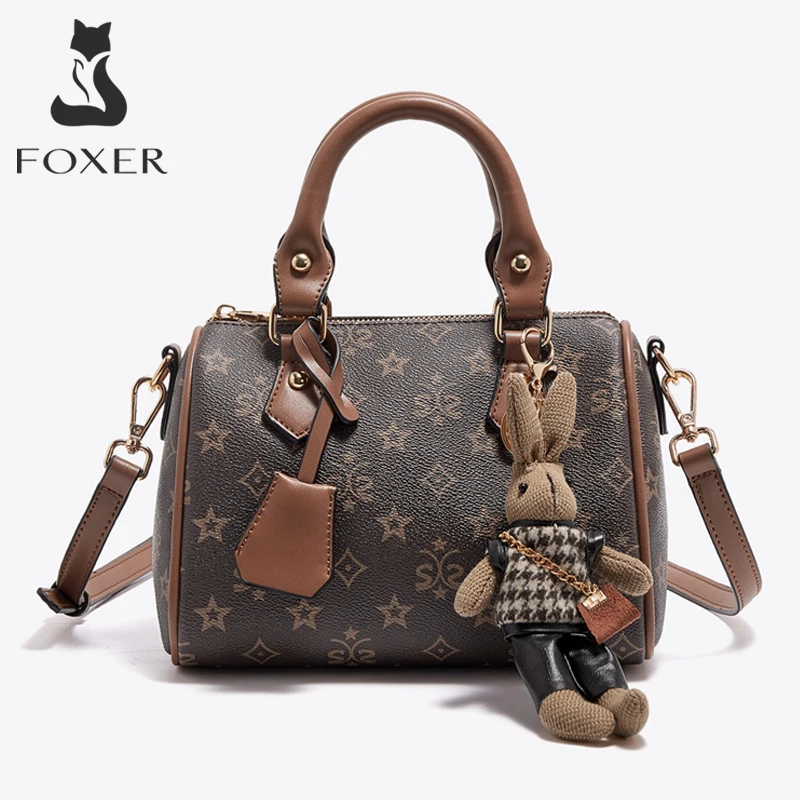 

FOXER Women PVC Small Shoulder Bag Lady Fashion Crossbody Handbag Purse Gift for Wife Lover