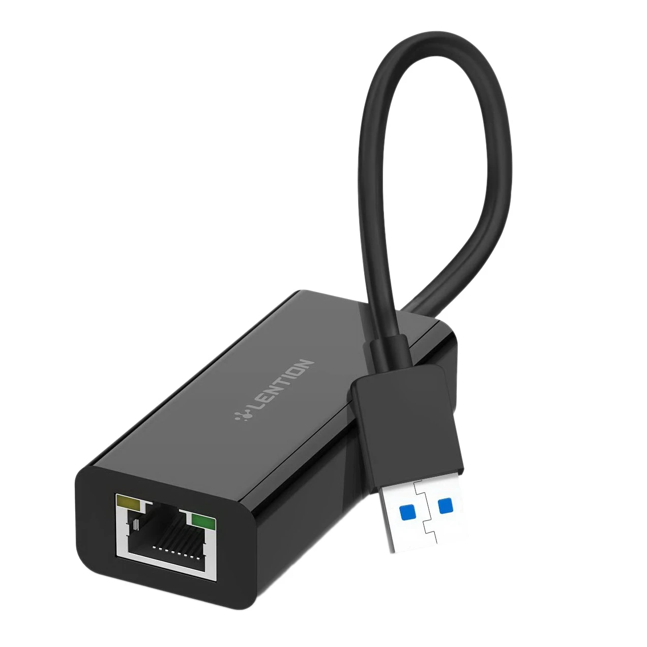 

Адаптер сетевой LENTION HU404GE USB 3,0 Gigabit Ethernet, адаптер сетевого порта USB для сетевого порта со стандартным индикатором для ПК/ноутбука, черный