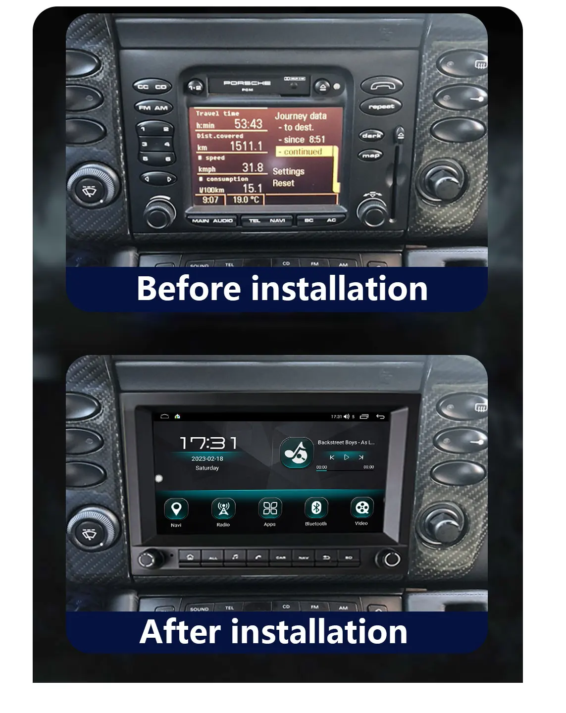 CHSTEK Car Radio For Porsche Cayman 911 Cayenne 996 Boxster 997 MK2 2003-2009 Bluetooth WIFI 4G GPS Vedio Media Stereo Carplay