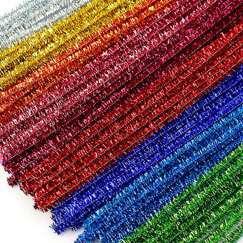 100Pcs Colorful Chenille Stem Bulk 15 Colors Chenille Pipe Cleaner Stems For Kids Tools DIY Crafts And Projects(6 MM x 12 inch)