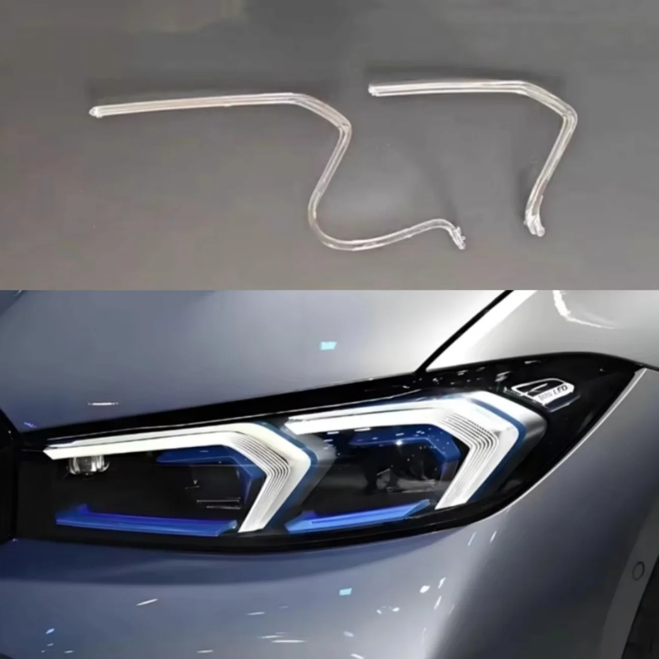 

NEW Laser LED Headlight DRL Tube Acrylic tube Light Strip For BMW 3 Series G20 G28 LCI 2023 2024
