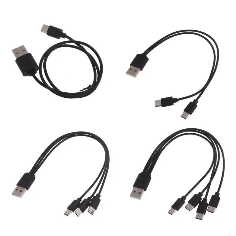 E1PF 3 4 in 1 Multi Charging Cable USB to USB C Connector Cord for Phones Tablets