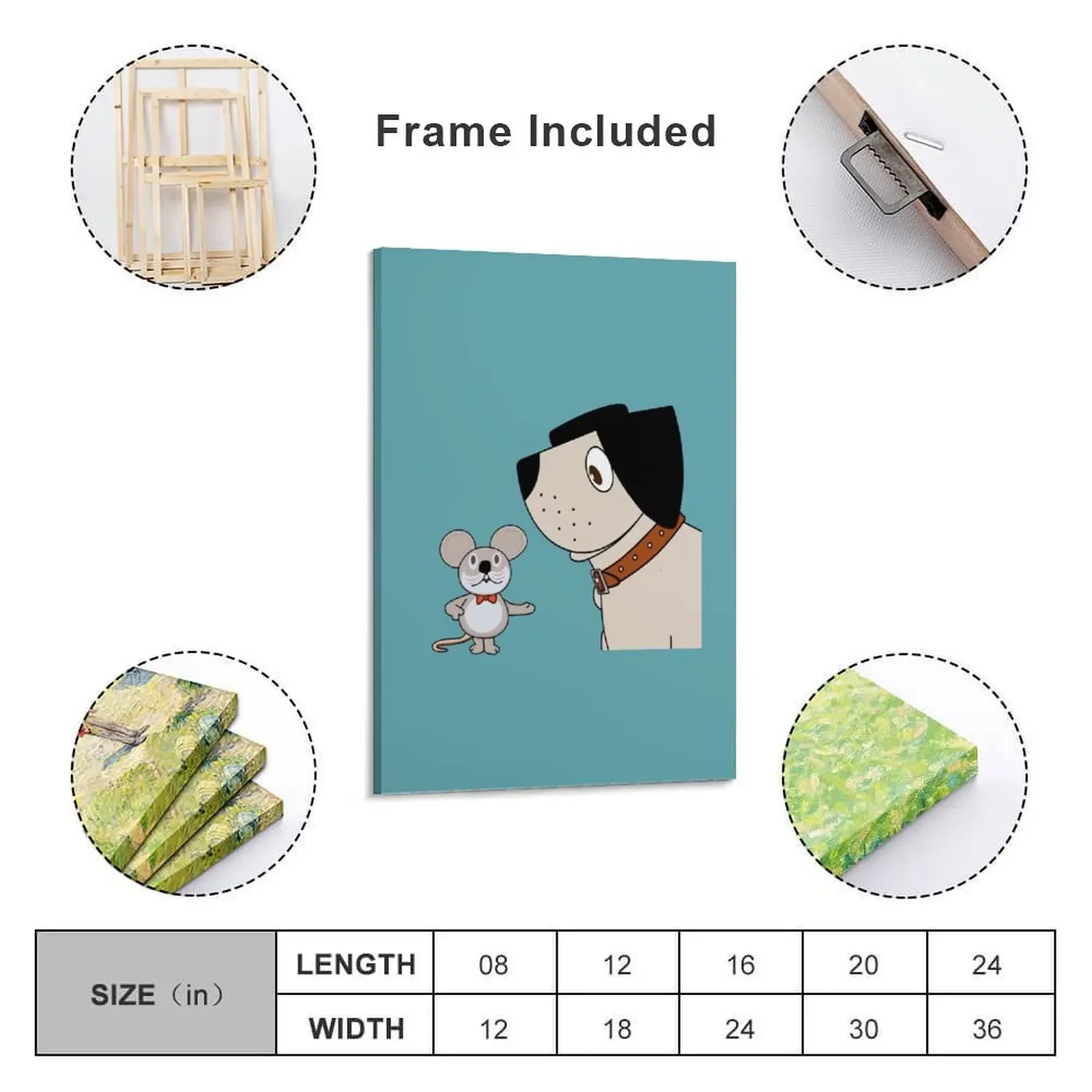 Mungo & Midge Canvas Painting Wall decoration frame Posters on the wall