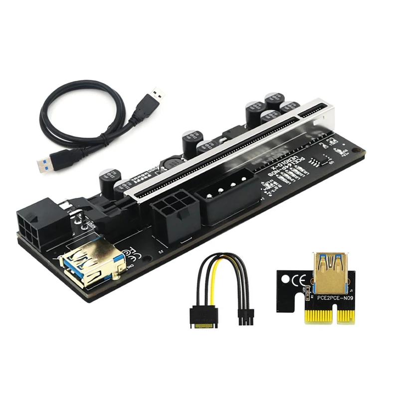 

VER010X Usb3.0 Adapter Card PCI-E 1X 4x 8x 16x Extender Adapter Card PCI Graphics Card Extension Cable Adapter