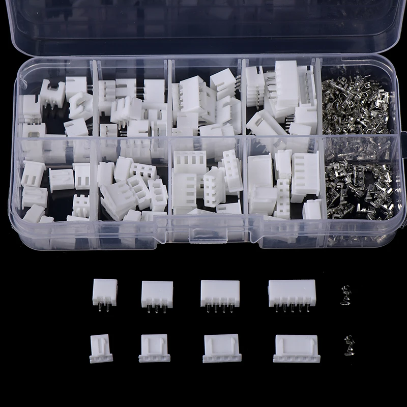 230pcs/box XH 2.54 2p 3p 4p 5pin 2.54mm Pitch Terminal Kit JST Connector..