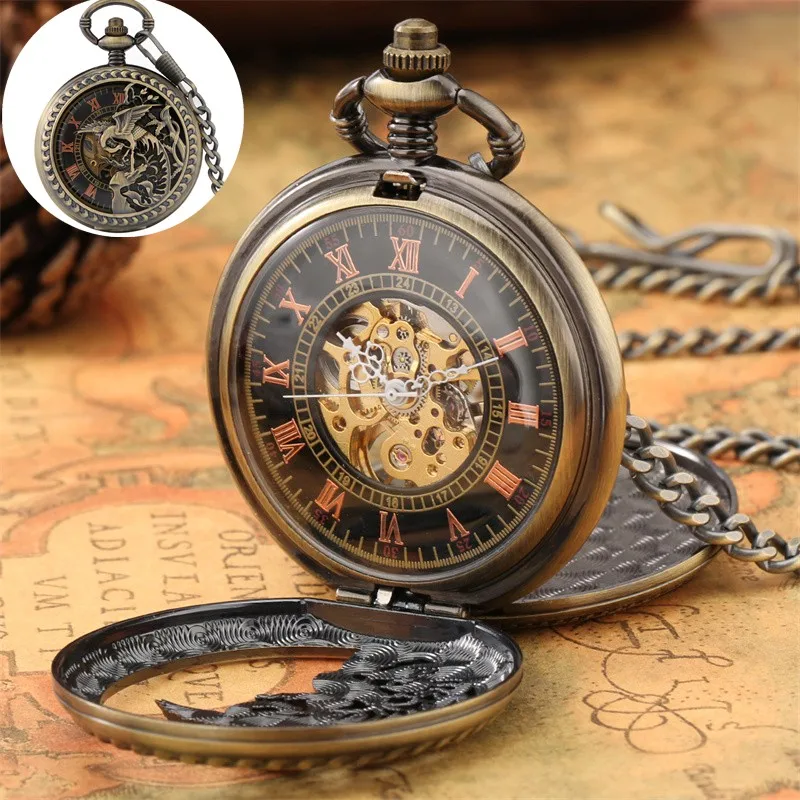 bronze-gold-double-hunter-hollow-phoenix-manual-mechanical-pocket-watch-for-men-women-hand-winding-watches-with-pendant-chain