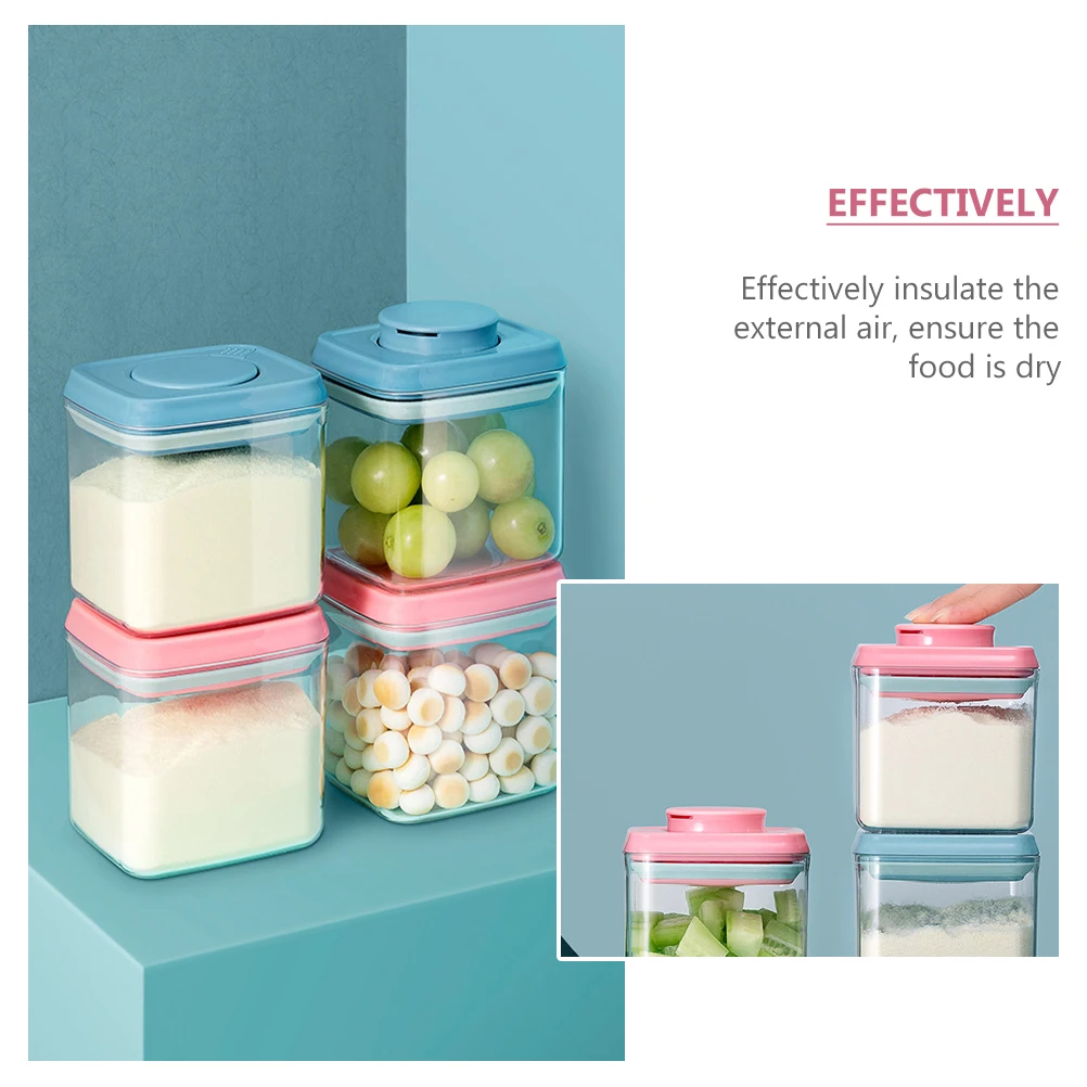 

Airtight Plastic Storage Jar Transparent Food Canister Snack Container Coffee Bean Dried Fruit Jar Sealed Bottles For Kitchen