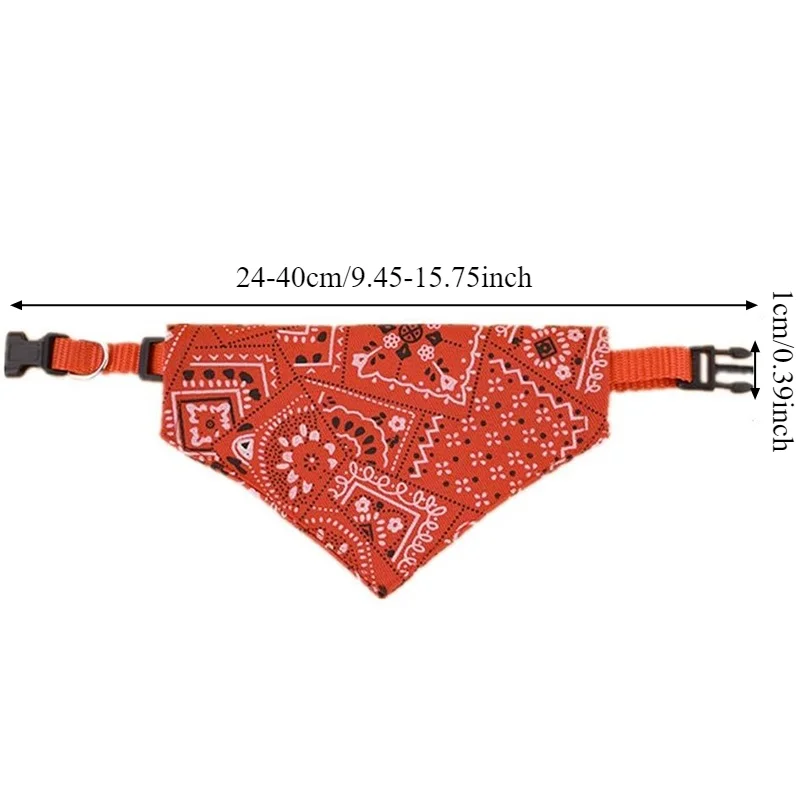 Pet Triangle Bandana Adjustable Dog Cat Scarf Printed Puppy Neckerchief Collar Bib Saliva Towel Pet Grooming Accessories view 2