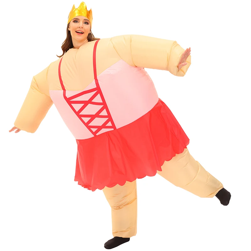 Adult Inflatable Ballet Clowns Costume Fit For Halloween Carnival Party Performance Funny  Joker Costume For Men Women