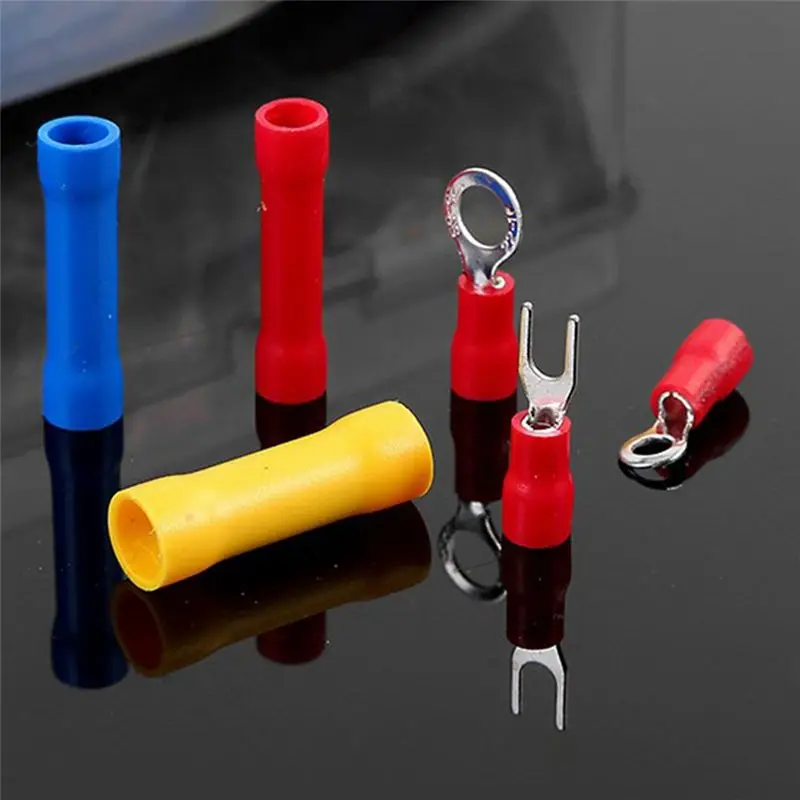 A20I 1200Pcs Cold-Pressed Terminal Block Combination Set Connecting Terminal Assorted Spade Cable Connector Crimp
