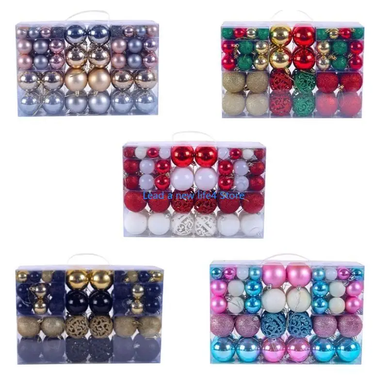 

Y55E Christmas Ball Ornament 100pcs/box Christmas Tree Decor Christmas Tree Decorations Hanging Ball Party Decoration