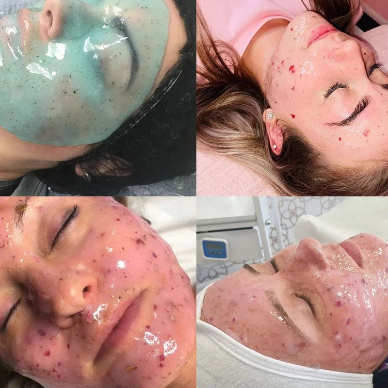 Salon Home Use SPA Skincare Powder Mask Beauty Jelly maschera facciale Crystal Hydrating Rose Mask Hydrogel Peel Off