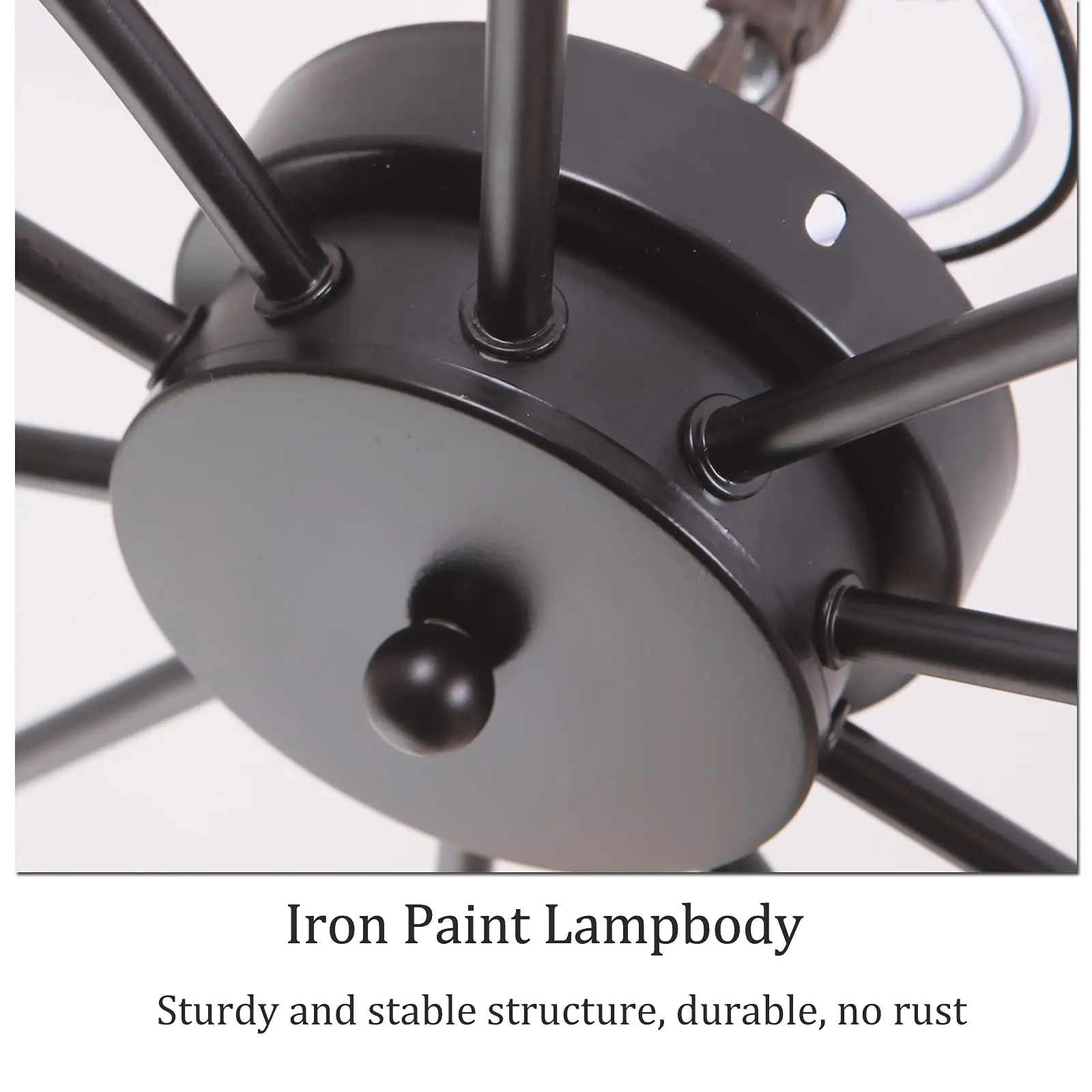 Industrial Style 10 Bulbs Living Room Lighting LED Ceiling Light Creative LED Ceiling Lamp 3000K 6000K E26 Base LED Chandelier