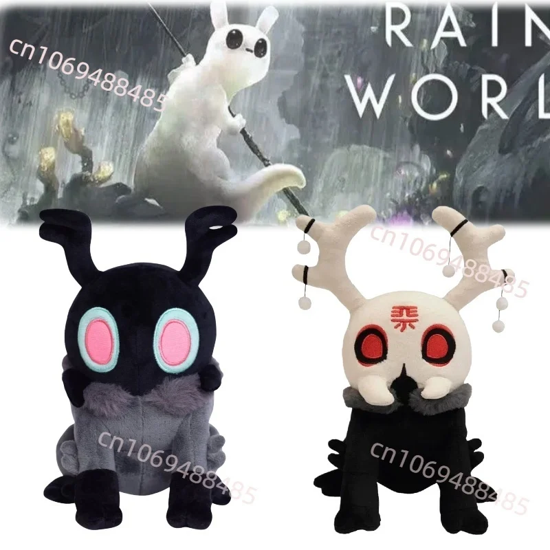 

2026 New Rainy World Plush 25cm Cute White&gray Scavenger Chief Squatting Position Plush Toy For Kid Birthday New Years Gifts