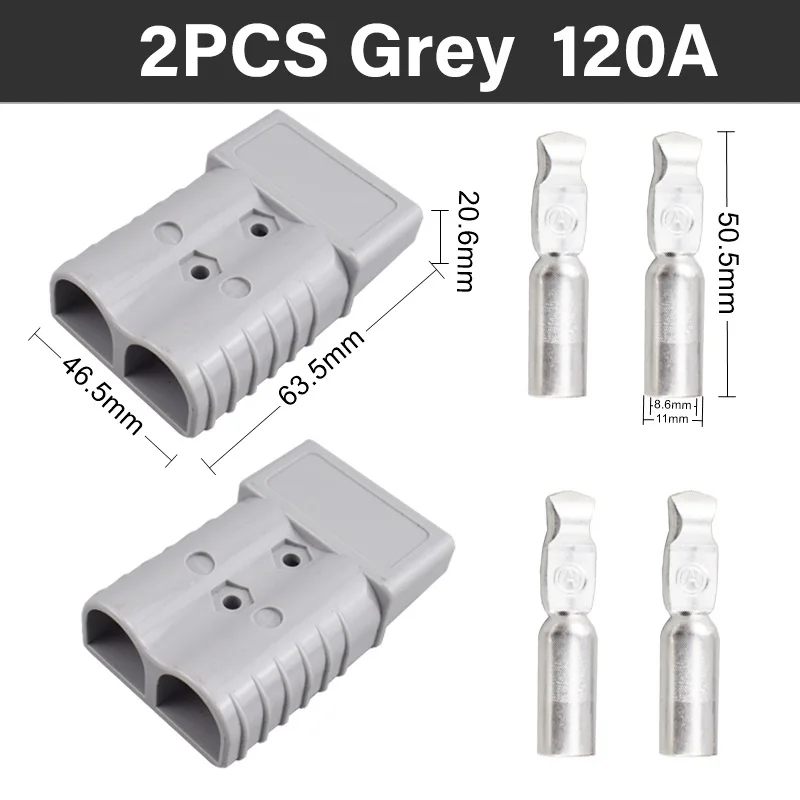 2PCS 50A 175A 350A Batterij Quick Connect Disconnect Connector 600V Sleeplier Quick Connect Kabelboom Plug