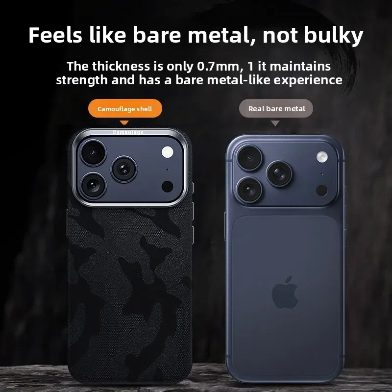 High end business leather texture phone case, shock-absorbing protective cover, suitable for iPhone 18 17 16pro max Funda Coque